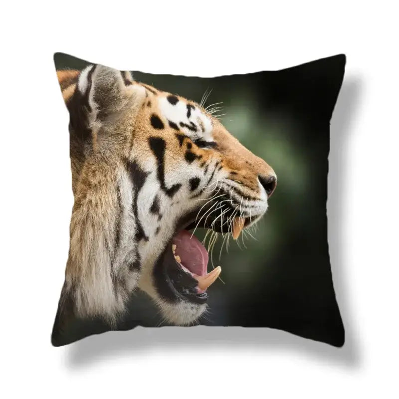 Brave tiger pattern print cushion covers nine pack living room decor