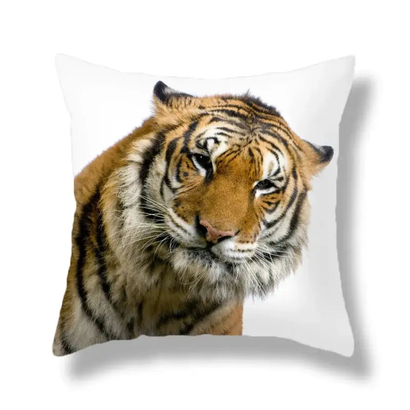 Brave tiger pattern print cushion covers nine pack living room decor