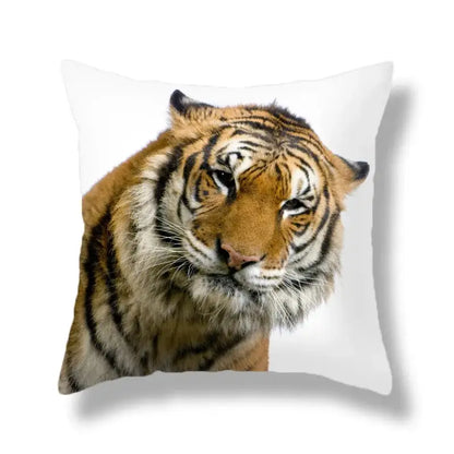 Brave tiger pattern print cushion covers nine pack living room decor