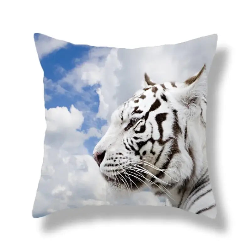 Brave tiger pattern print cushion covers nine pack living room decor