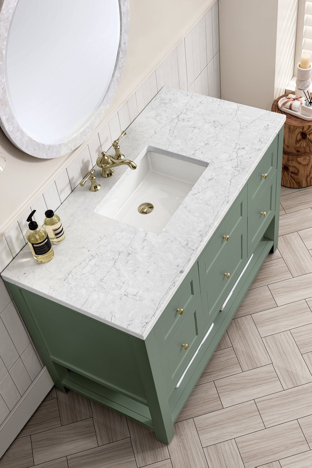 James Martin Breckenridge 48" Single Bathroom Vanity, Smokey Celadon