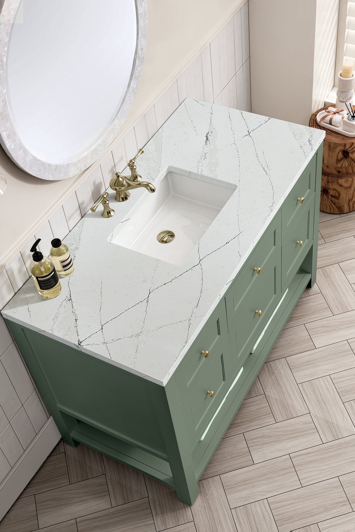 James Martin Breckenridge 48" Single Bathroom Vanity, Smokey Celadon