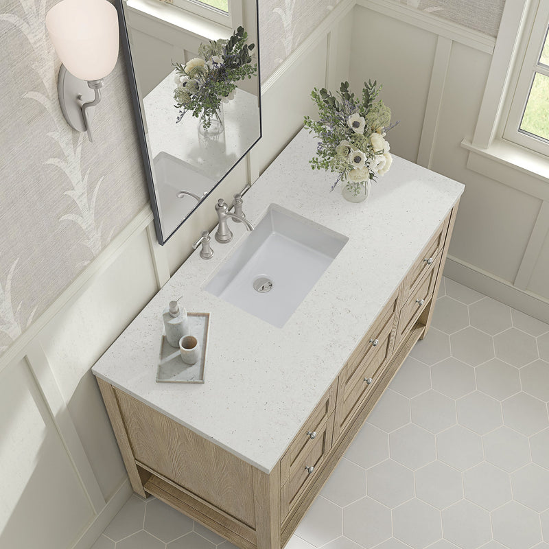 James Martin Breckenridge 48" Single Bathroom Vanity, Whitewashed Oak