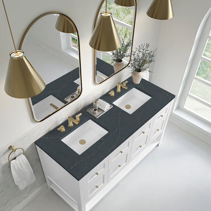 James Martin Breckenridge 60" Double Bathroom Vanity, Bright White