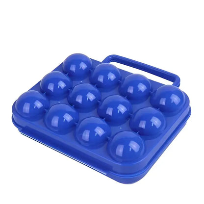 Bright green plastic egg holder storage box kitchen container with handle