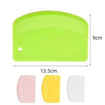 Bright green silicone spatula dough cutter kitchen baking tool