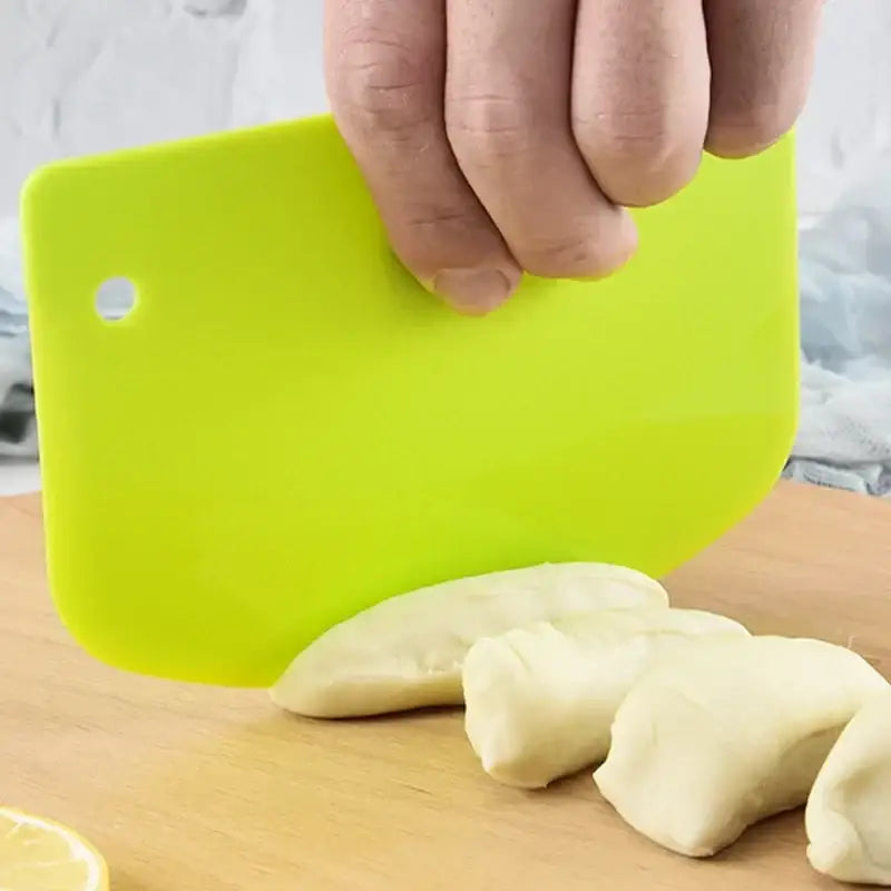 Bright green silicone spatula dough cutter kitchen baking tool