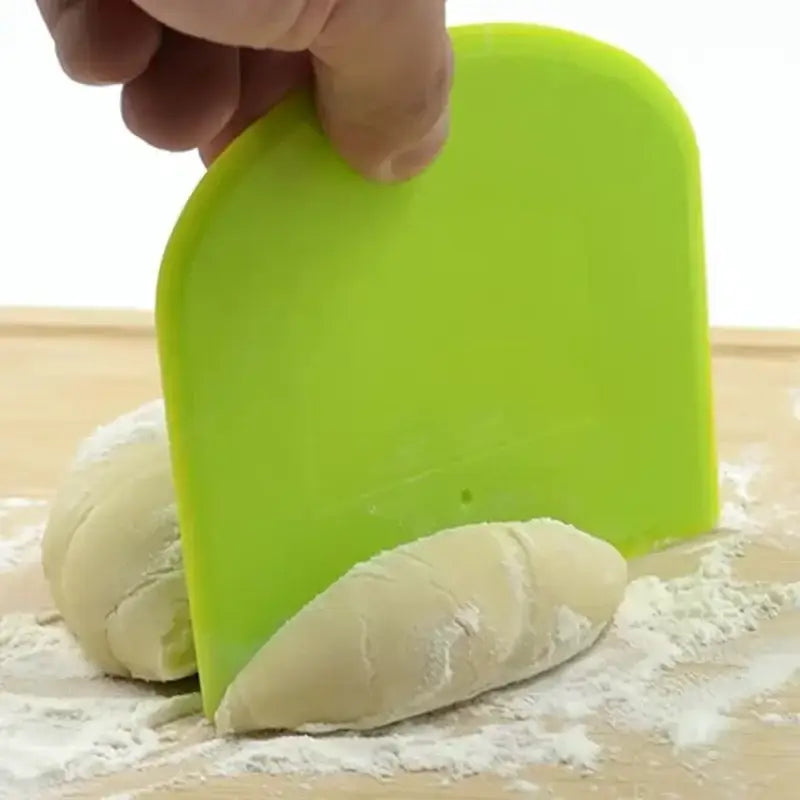 Bright green silicone spatula dough cutter kitchen baking tool