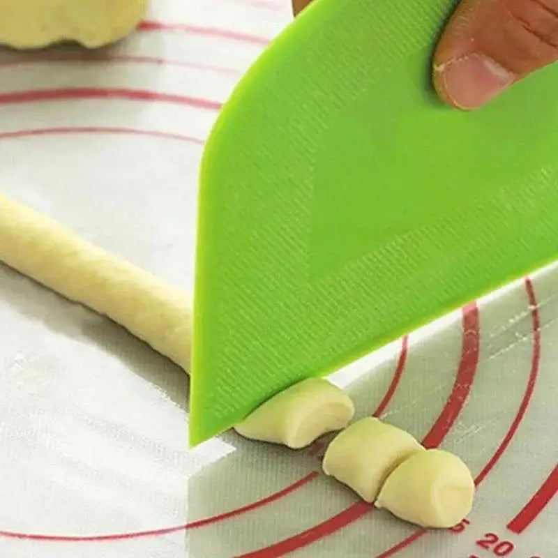 Bright green silicone spatula dough cutter kitchen baking tool