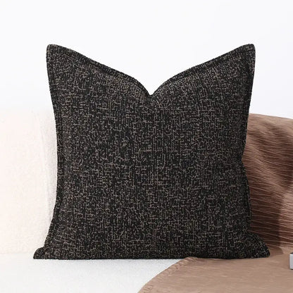 Brighton cross stitch brown & tan cushion cover living room woven leather