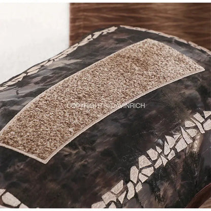 Brighton cross stitch brown & tan cushion cover living room woven leather