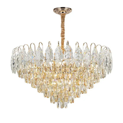 Brilliance crystal chandelier rose gold & amber – living room light