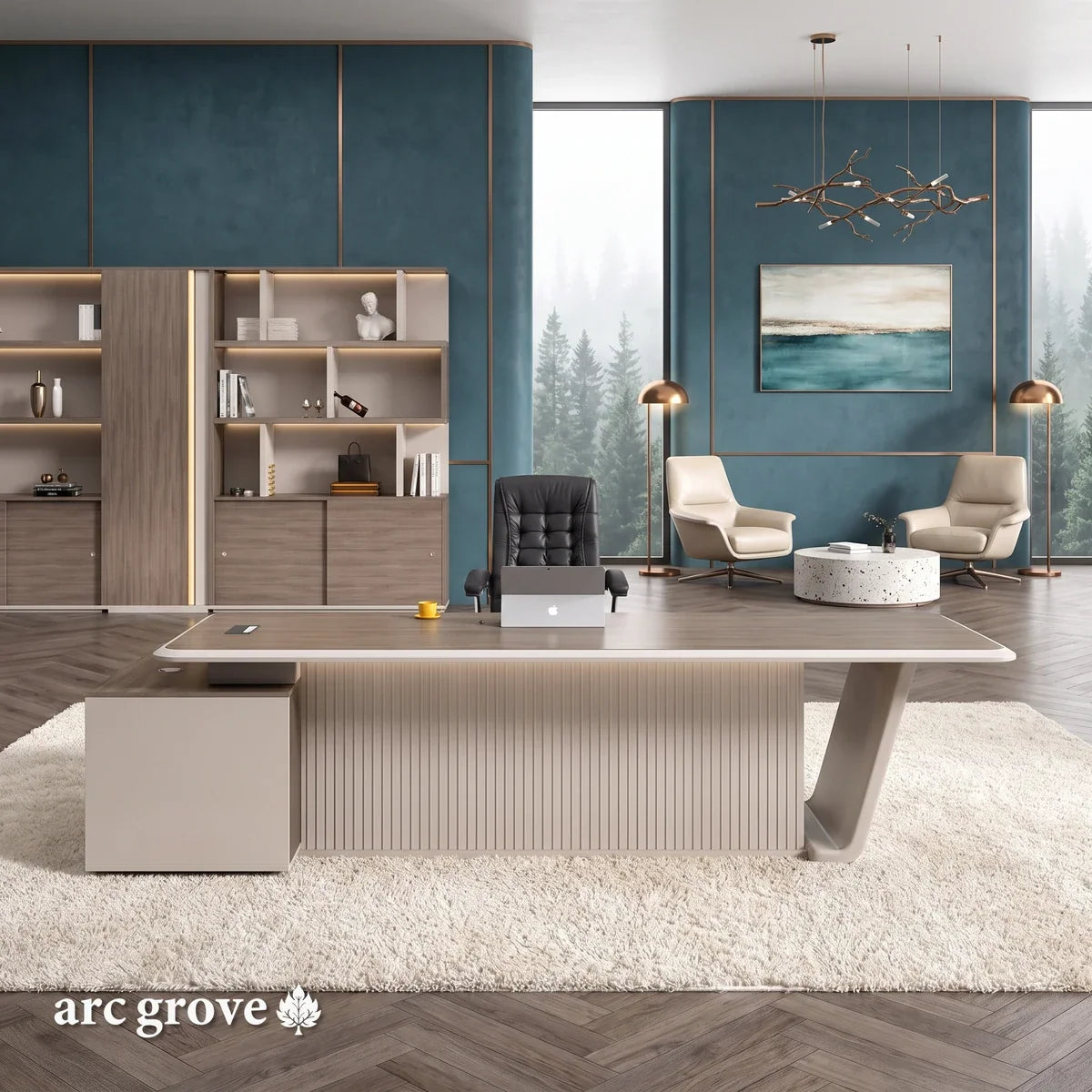 Brimley · Modern L-Shaped Executive Desk