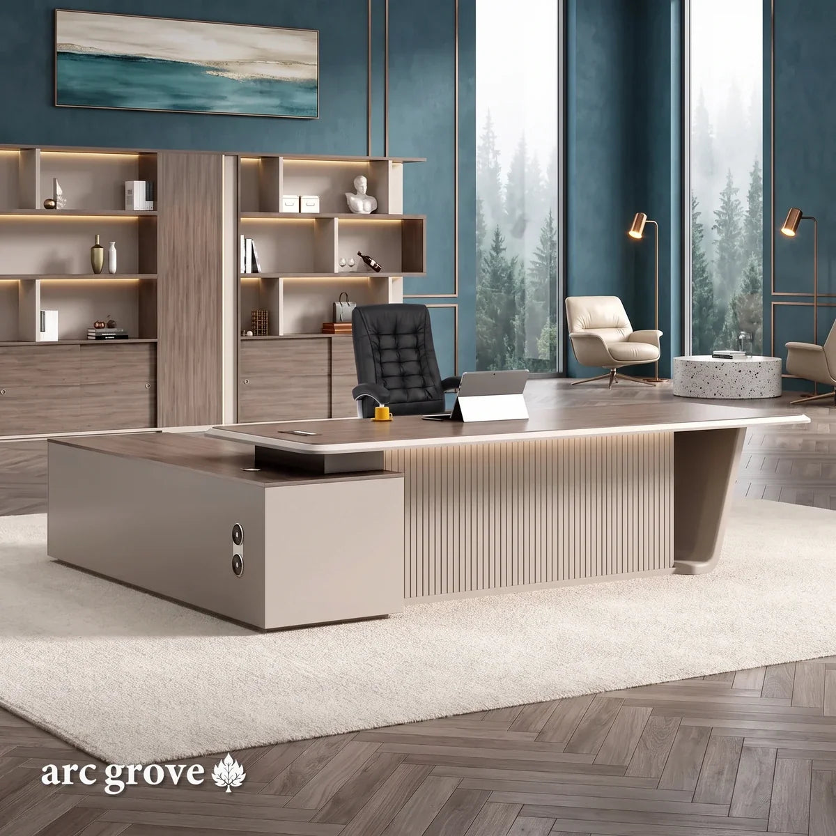 Brimley · Modern L-Shaped Executive Desk