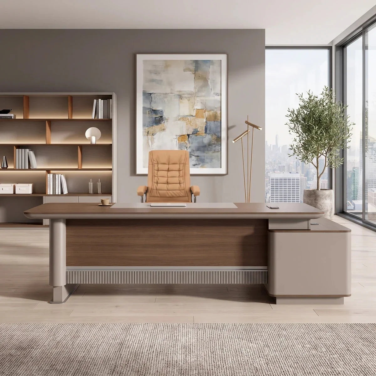 Brinton · Modern L-Shaped Executive Desk