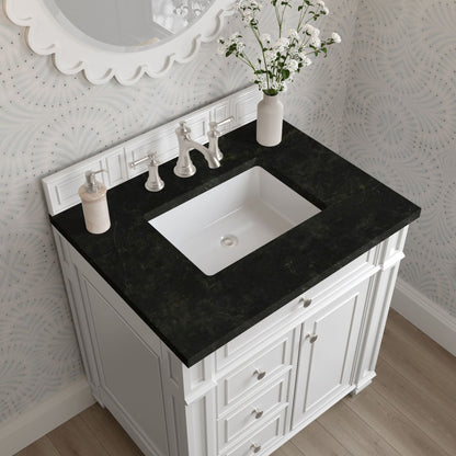 James Martin Bristol 30" Single Bathroom Vanity, Bright White