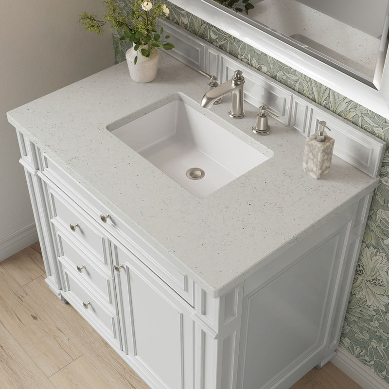 James Martin Bristol 36" Single Bathroom Vanity, Bright White