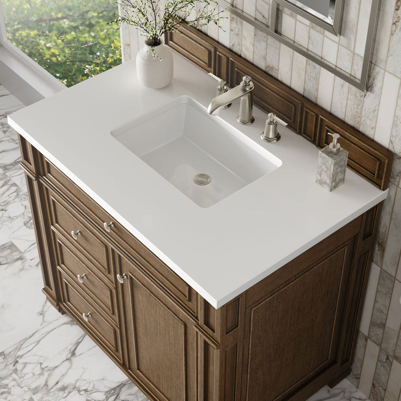 James Martin Bristol 36" Single Bathroom Vanity, Saddle Brown