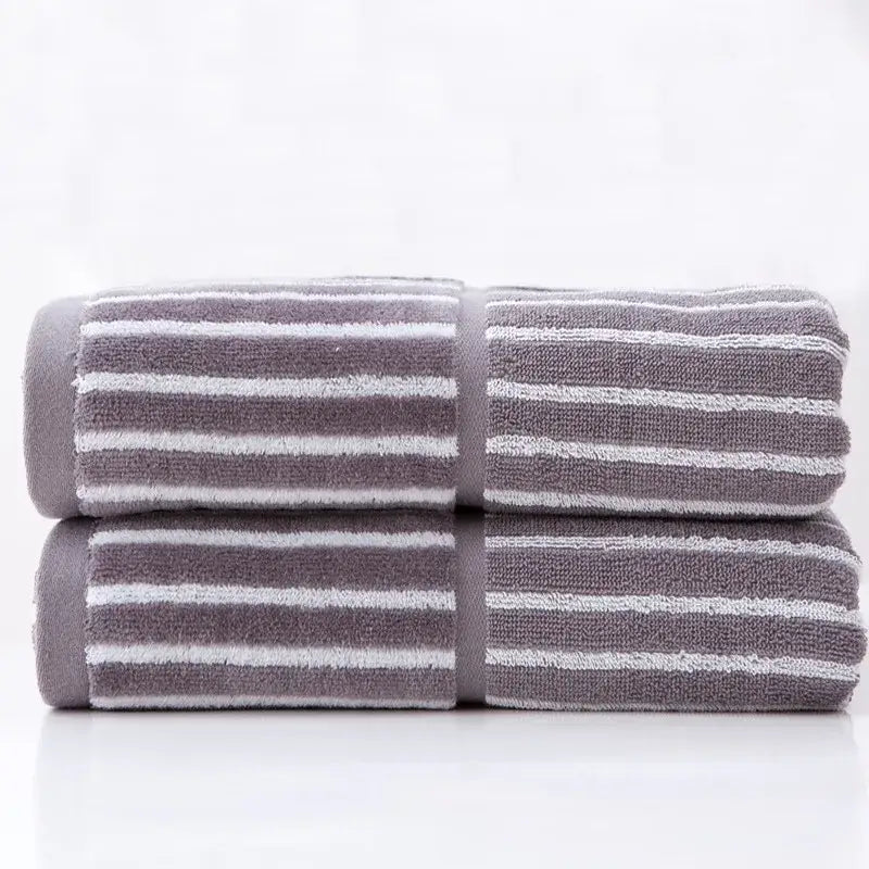 British style turquoise & gray striped sports fitness towel gym accessory