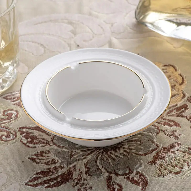 British white tea set with gold trim dining room porcelain teaware