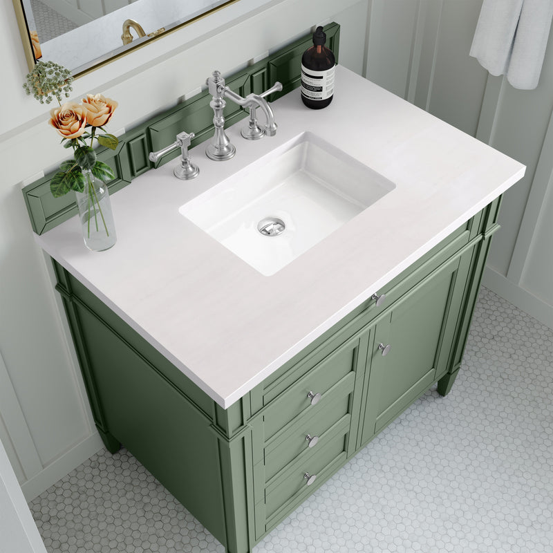 James Martin Brittany 36" Single Bathroom Vanity, Smokey Celadon