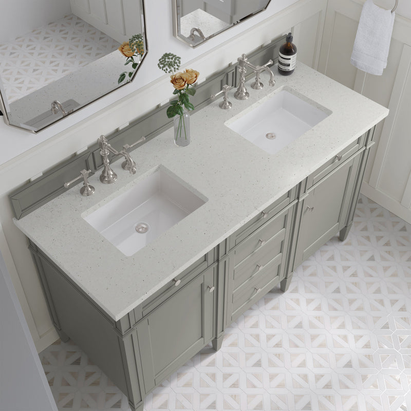 James Martin Brittany 60" Double Bathroom Vanity, Urban Gray