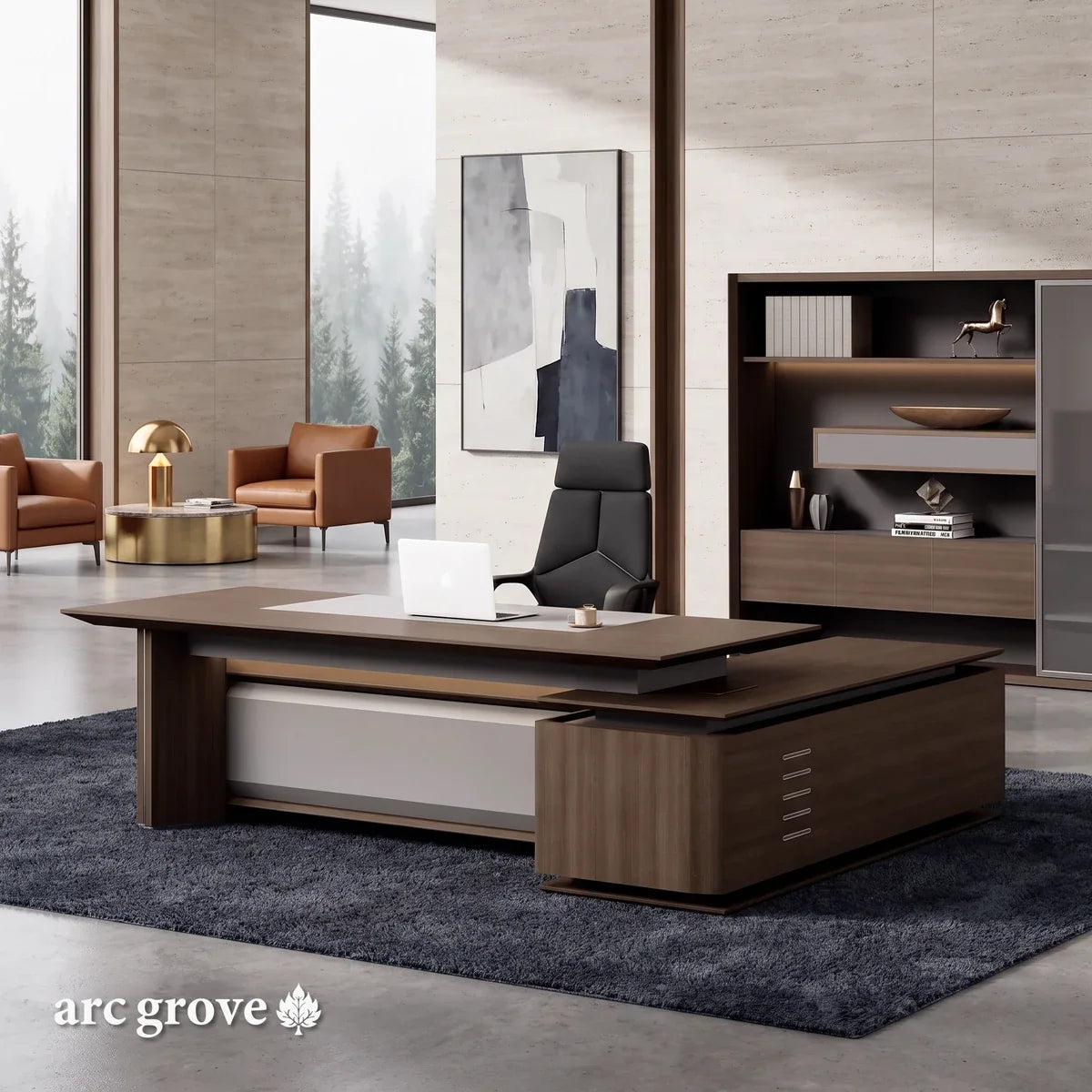 Brontë · Modern L-Shaped Executive Desk