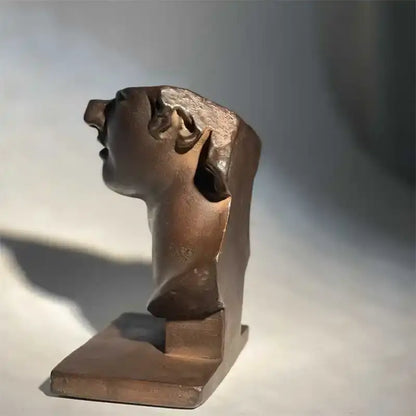 Bronze abstract human face sculpture living room art decor