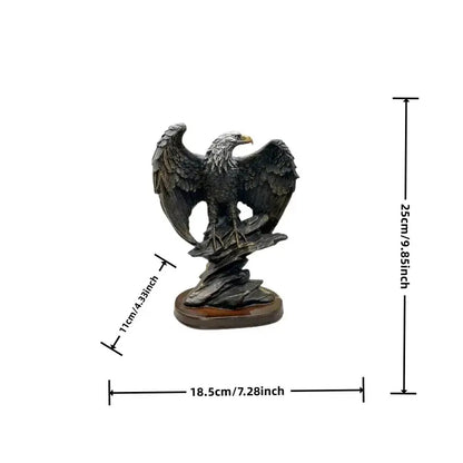 Bronze and gold eagle statue resin ornament for office decor