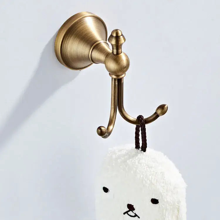 Bronze and white ceramic bathroom accessories set bathroom decor