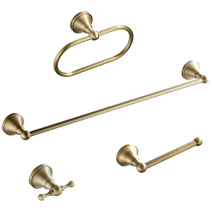Bronze and white ceramic bathroom accessories set bathroom decor