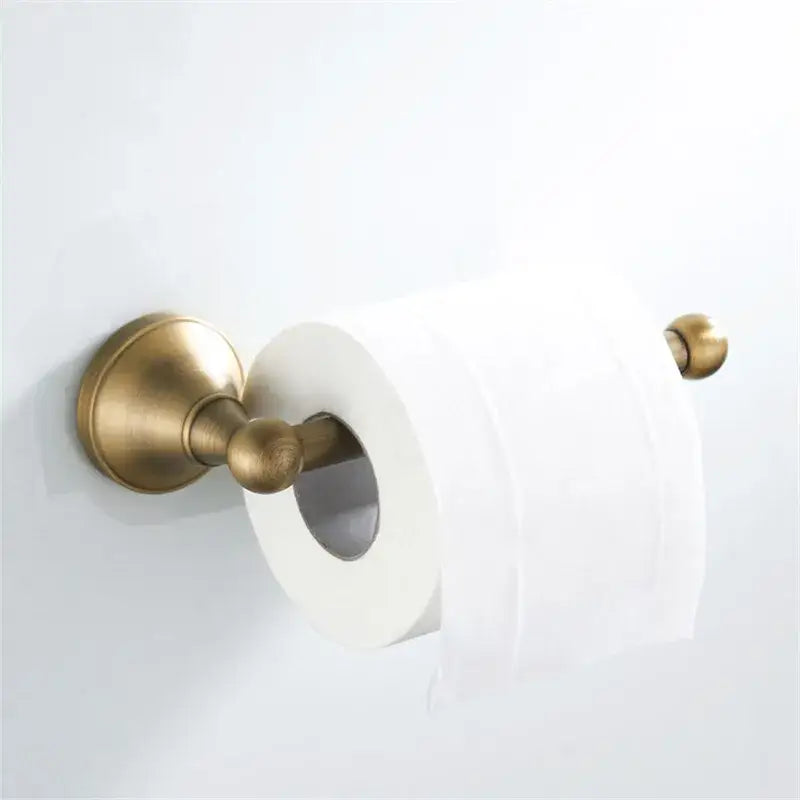 Bronze and white ceramic bathroom accessories set bathroom decor