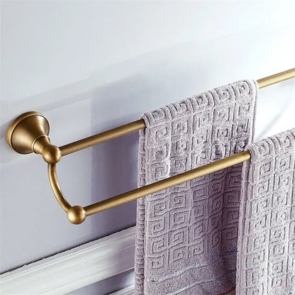 Bronze and white ceramic bathroom accessories set bathroom decor