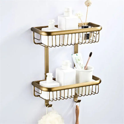 Bronze and white ceramic bathroom accessories set bathroom decor