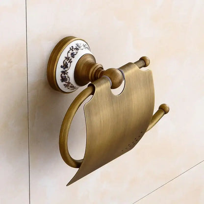 Bronze bathroom hardware set ceramic detail bathroom accessories
