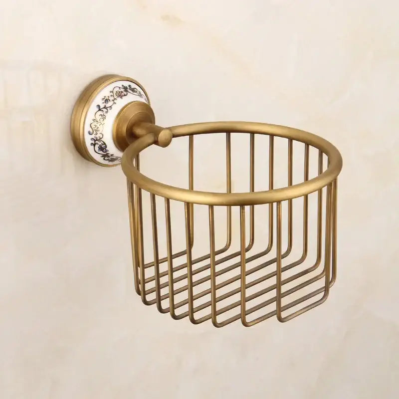 Bronze bathroom hardware set ceramic detail bathroom accessories