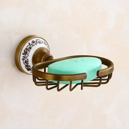 Bronze bathroom hardware set ceramic detail bathroom accessories