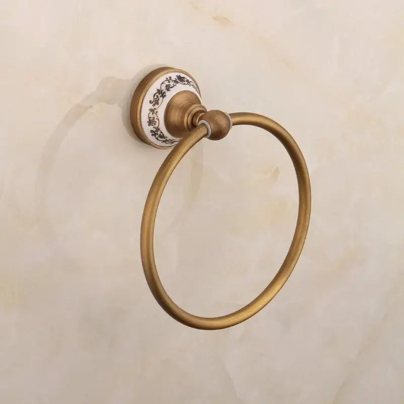 Bronze bathroom hardware set ceramic detail bathroom accessories
