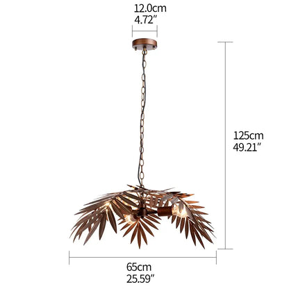 Bronze coconut tree pendant lamp for dining room living room light