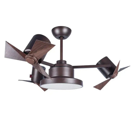 Bronze bronze ceiling fan with wood blades for living room