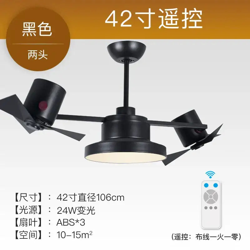 Bronze bronze ceiling fan with wood blades for living room