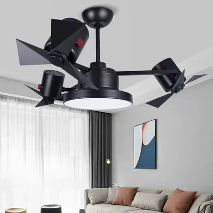 Bronze bronze ceiling fan with wood blades for living room