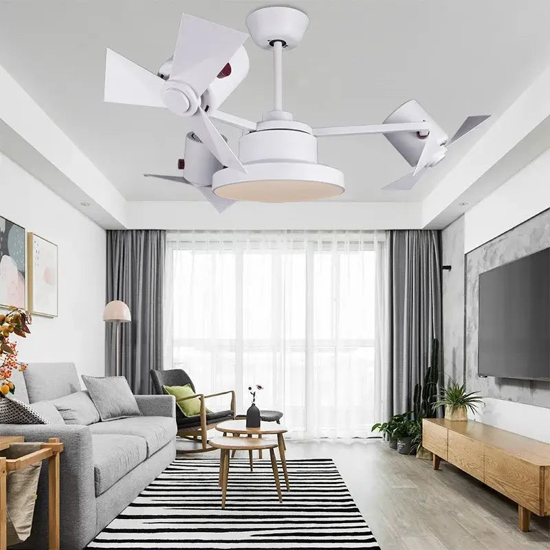 Bronze bronze ceiling fan with wood blades for living room