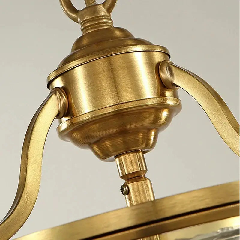 Bronze glass chandelier lantern pendant light for dining room