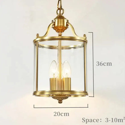 Bronze glass chandelier lantern pendant light for dining room