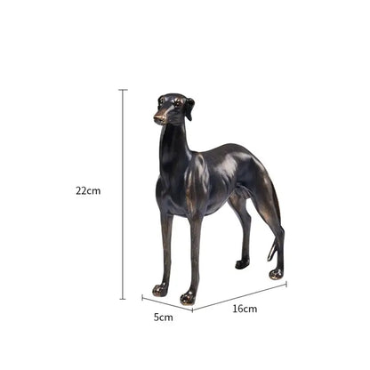 Bronze bronze greyhound dog figurine living room decor