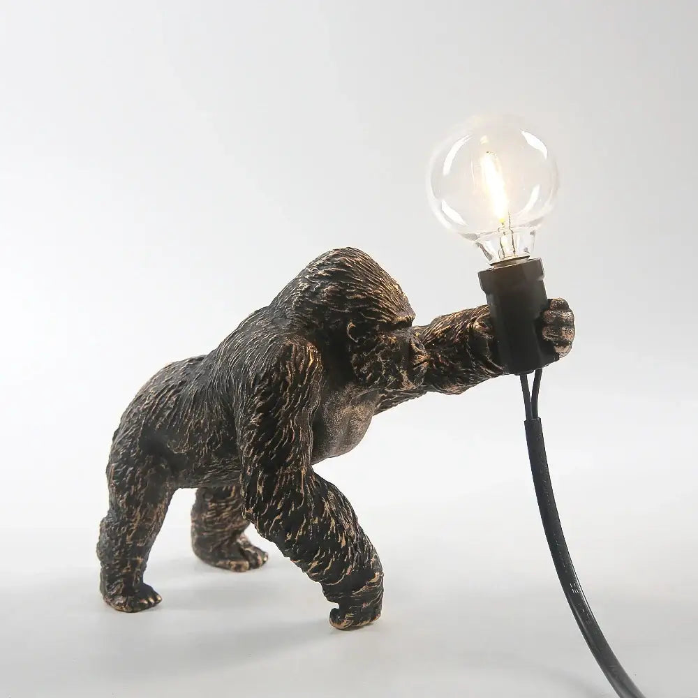 Bronze king kong gorilla table lamp bedroom night light
