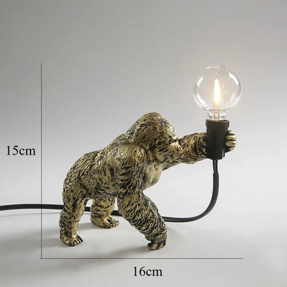 Bronze king kong gorilla table lamp bedroom night light