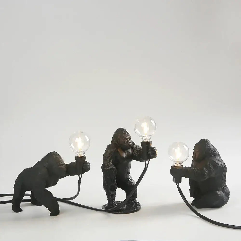 Bronze king kong gorilla table lamp bedroom night light