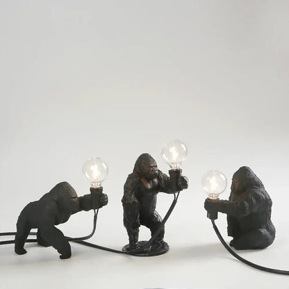 Bronze king kong gorilla table lamp bedroom night light